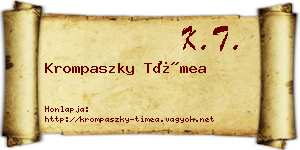 Krompaszky Tímea névjegykártya