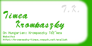 timea krompaszky business card